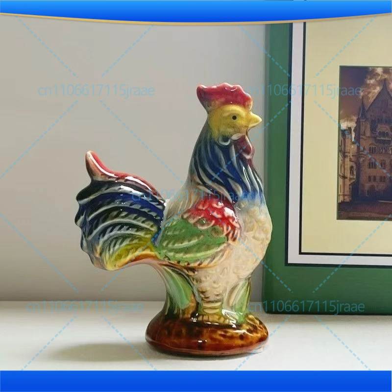 1Set For Jingdezhen Creative Home Ceramic Little Rooster Little Hen Office Desktop Decoration