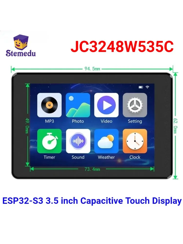ESP32-S3 3.5 pouces écran tactile capacitif JC3248W535C IPS TFT 8M PSRAM 16M FLASH ESP32 WiFi BT Module pour Arduino ESP LVGL