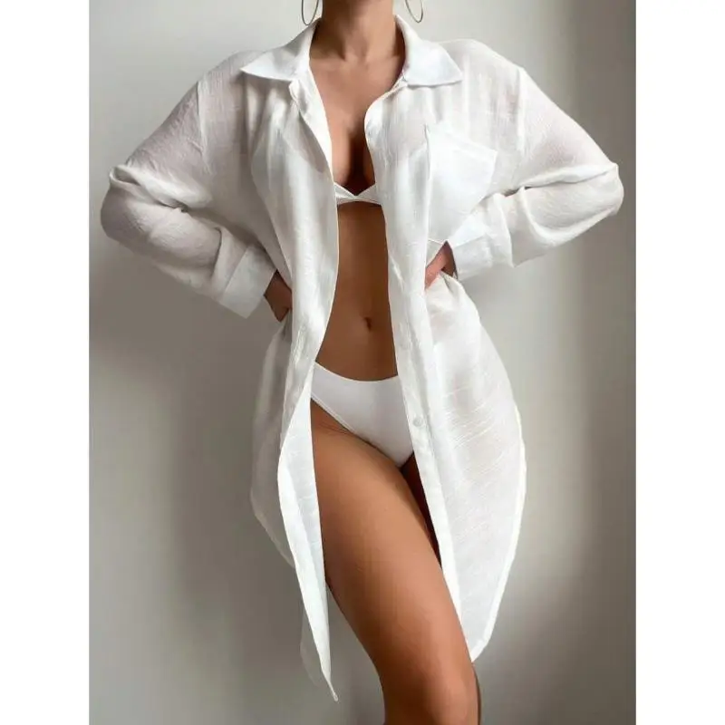 

New Basic Sle Summer Beach Pure Color oulder Drop Kimono Casual Sport Suit Seven Sve Length Autumn Season Wear