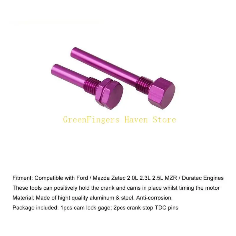F68D Engine Timing Belt Tools Durable with Lock Gage and 2pcs Crank Stop Pin Bar Massive Absolute Timing