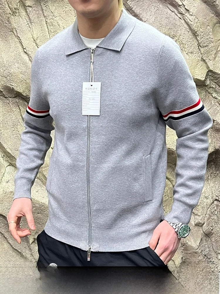 

Casual American Style Zipper Knitwear Men's Women's Turn-down Collar Lightweight Luxury Autumn Winter New Arrival