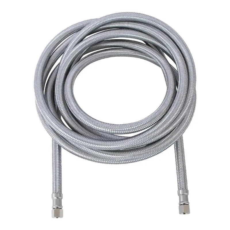 652F Refrigerator Water Line Aluminium Alloys Braided Ice Maker Water Hose Fittings