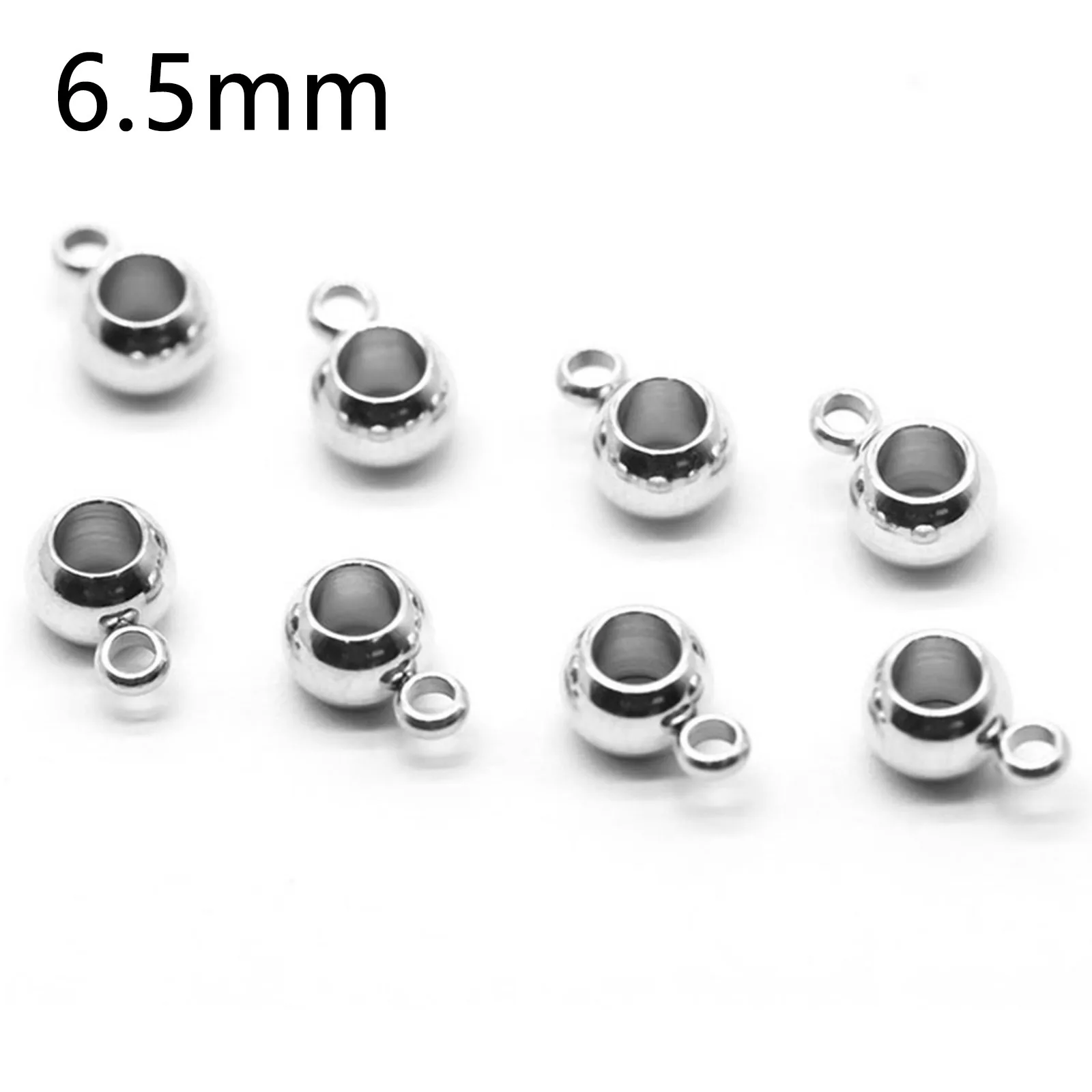 10pc/lot 304 Edelstahl Gold Farb verbinder Kaution Perlen passen Charm Armband Anhänger für Schmuck herstellung Ergebnisse 5-8mm Durchmesser. – Detail 1