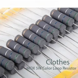 2PCS Denmark Jantzen metal oxide film 5 watt MOX color ring resistor HiFi audio crossover resistor Anti-attenuation element