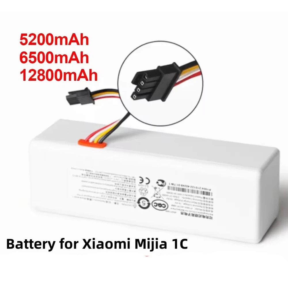 for Xiaomi Robot Battery 1C P1904-4S1P-MM Mijia Mi Vacuum Cleaner Sweeping Mopping Robot Replacement Battery 5200mAh 12800mAh