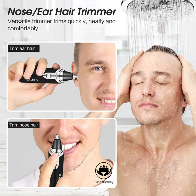 Kemei Nose Hair Trimmer Nasal Wool Implement Nose Hair Cut Washed Trimmer Clipper And Hair Razor Epilator Remover Nose Hair