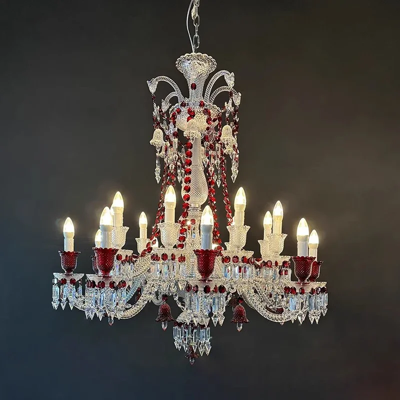 Candelabro de cristal K9 para sala de estar, luz colgante de tela de tubo curvado que contiene plomo, Villa de lujo de diseñador europeo, vestíbulo de Hotel