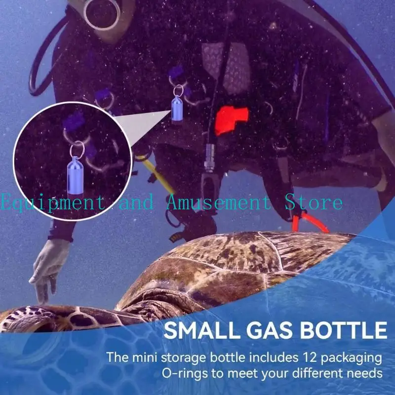 

Y1UC Aluminum Alloy Diving Cylinder with 12 Seal Rings Small Scubas Diving Tanks Diving Cylinder Valves Seal Rings Easy to Use