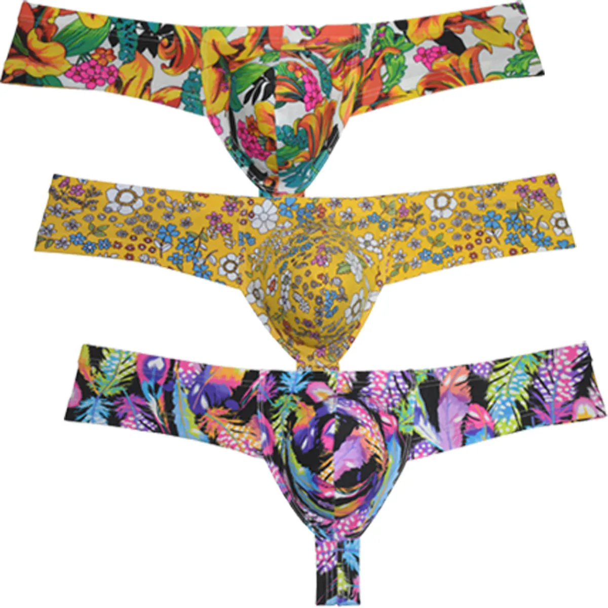 

Sexy Bikini Briefs Men's Underwear Mini Boxershorts Bulge Pouch Breathbale Ultrathin Swim Briefs Thong Slip Beach Panties Print