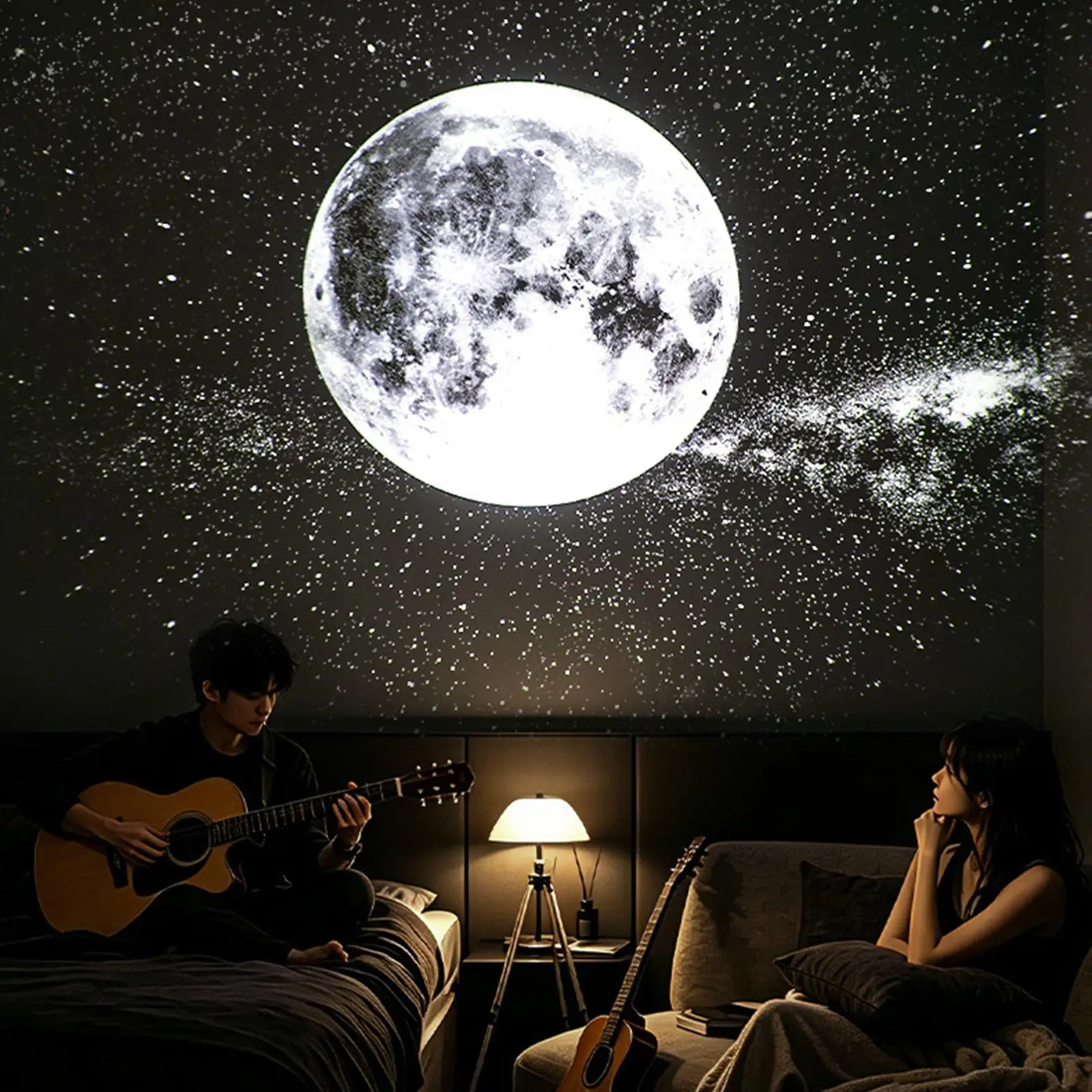 Galaxy Projector Night Light High-Definition Romantic Illumination Decoration Plug-In Ceiling Wall Projection Lamp For Bedroom