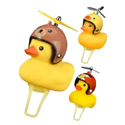Badeend Fietsbel LED-licht Fietsbel Fietsbel Luid Helder helder geluid Ringer Badeend Speelgoedauto Ornament Gele Eend