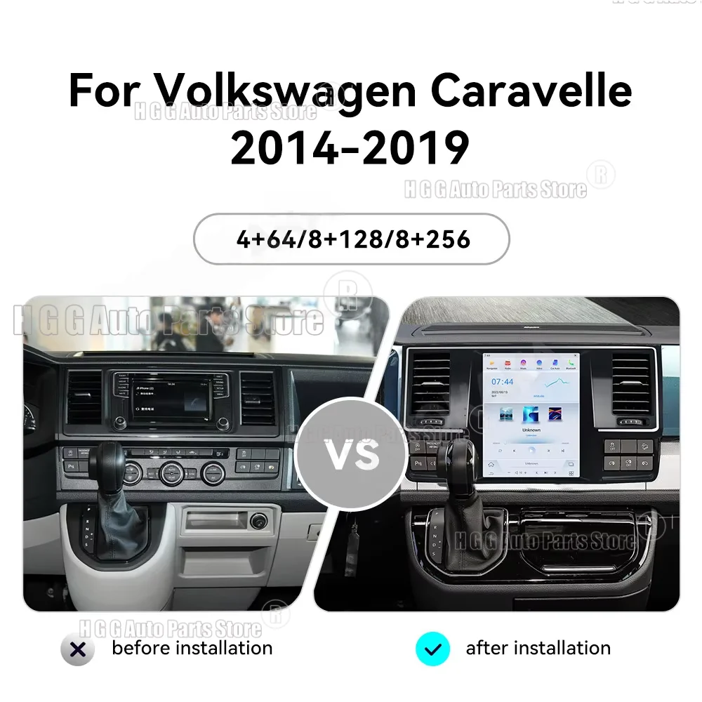 Android For VW Volkswagen T5 T6 Multivan Caravelle California Transporter 2016-2019 Wireless CarPlay Multimedia Player Head unit