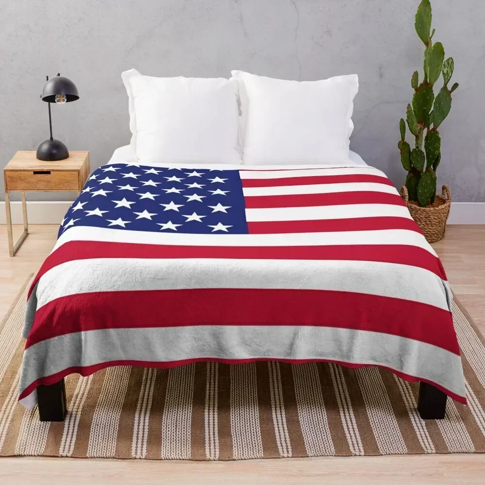 

American flag Throw Blanket Cozy Light Blanket for Travel Camping Picnic