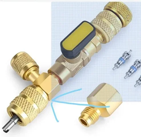 R12R22R410A valve core loading and unloading tool quick replacement valve core 1/4SAE 5/16SAE threaded interface