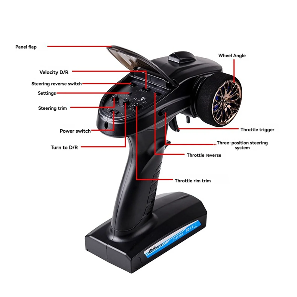 

Infinite Remote Control -8196a with Speed Adjustment Function Model Car Universal 3-Channel Distance 150 Meters