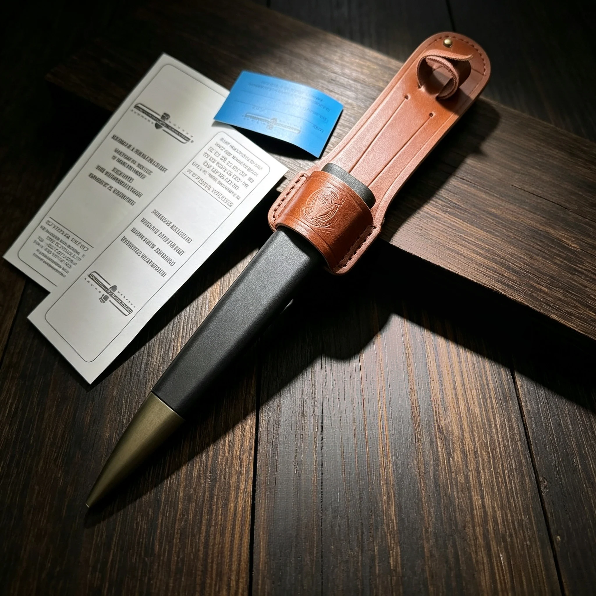 Herring - Commemorative Compact Mini Straight Knife, made of N690 steel, with brass handle, handcrafted as a collectible knife