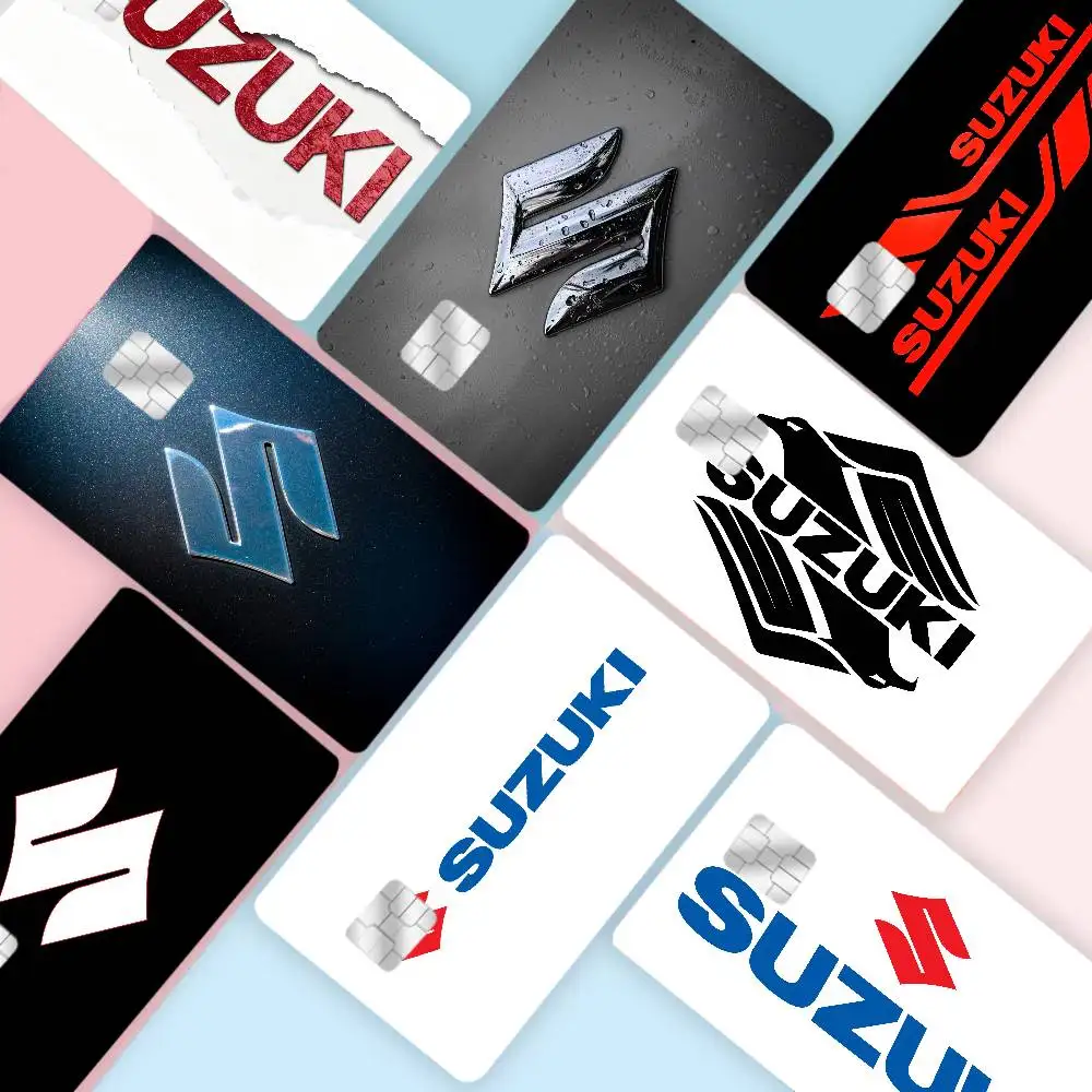 Hot S-Suzuki LOGO Anmie Sticker Film Skin Cover For Credit Card Debit Bank Card Front