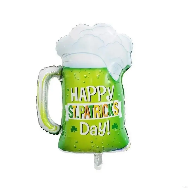 

St-Patrick's Day Foil Balloon Shamrock Clover-Balloon Wine Cup Balloon for Party