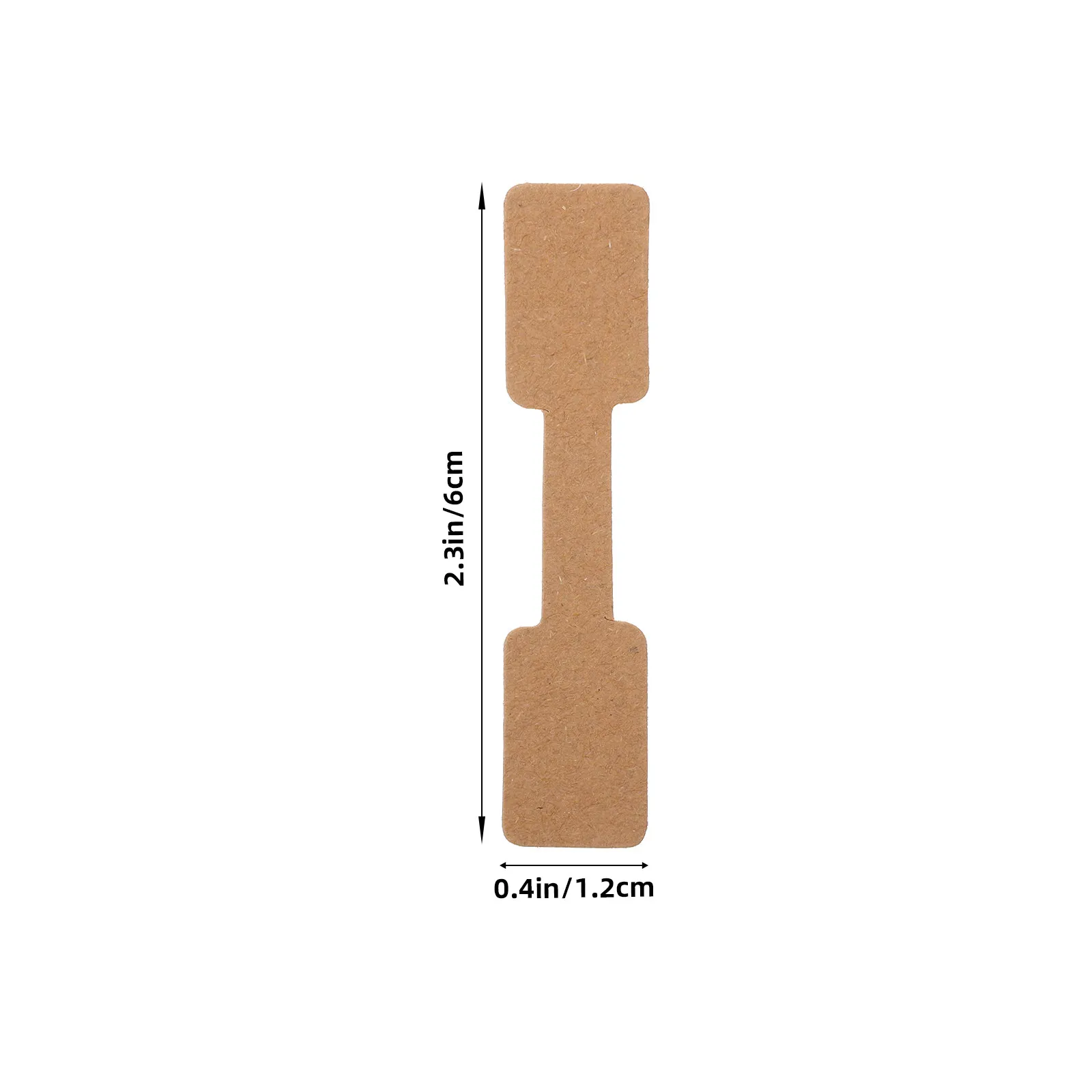 500Pcs Kraft Paper Price Tags Jewelry Labels Adhesive Writable Blank Tags for Jewelry Pricing Bracelets Rings Earrings