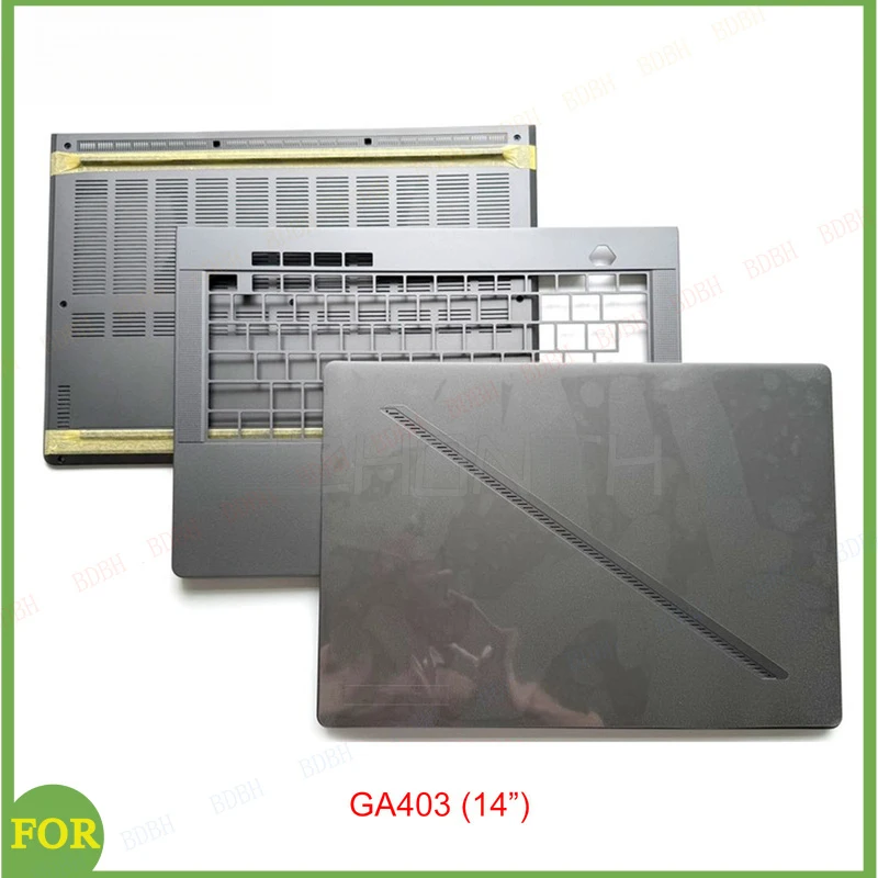 BDBH Laptop New LCD Back Cover with Hinges / Bottom Case For ASUS ROG Zephyrus G14 Air GA403 GA403U GA403W 2024 14