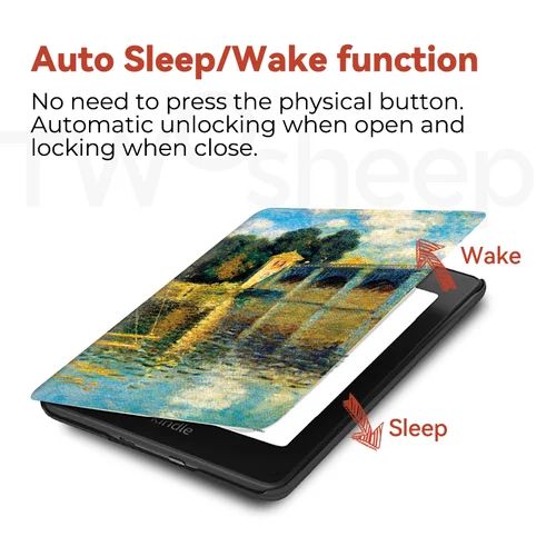 Imagen 2 del producto Funda Twosheep para Kindle Paperwhite 12th & 6/7/10/11th y para 2024 Funda protectora para Kindle 11th con Auto-wake totalmente nueva