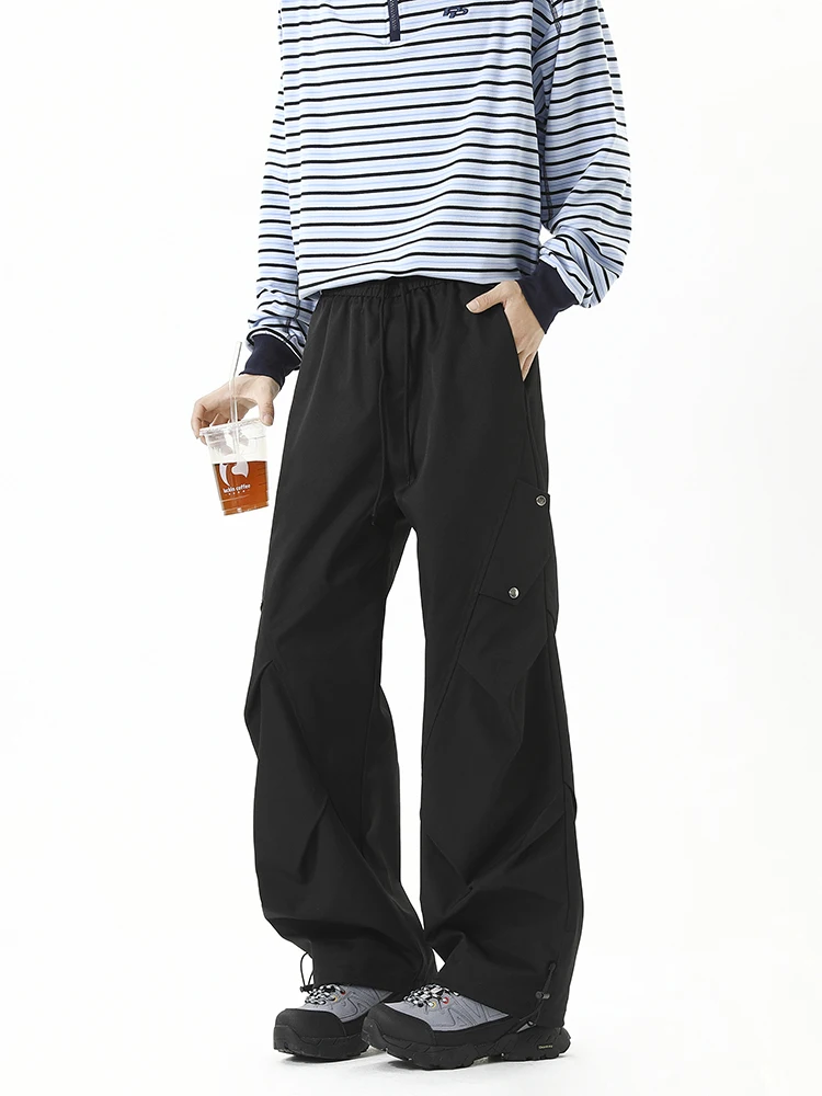 

American Sle Spor Folded Straight Leg Paratrooper Pants Loose Summer Casual Long Trousers for Men WTAPS Brand