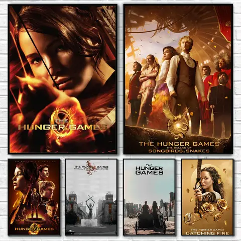 1pc The H-Hunger Games Poster Self-adhesive Art Waterproof Paper Sticker Coffee House Bar Room Wall Decor