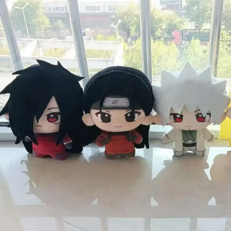 Japanese Anime Naruto Cartoon Version Mini Palm Plush Filling Doll Transparent Backpack Cute Decoration Friend's Birthdays Gifts