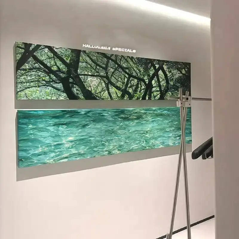 Niche art design water ripple tree shadow porch, decorative painting double healing series hanging painting