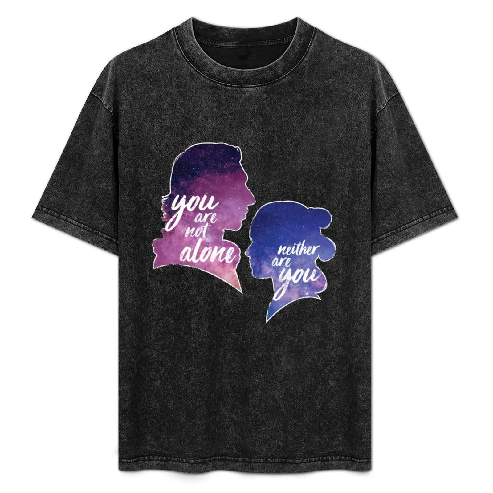 Reylo Outlined | You are not alone - Neither are you T-Shirt Work Wear Short Sleeve T-Shirt