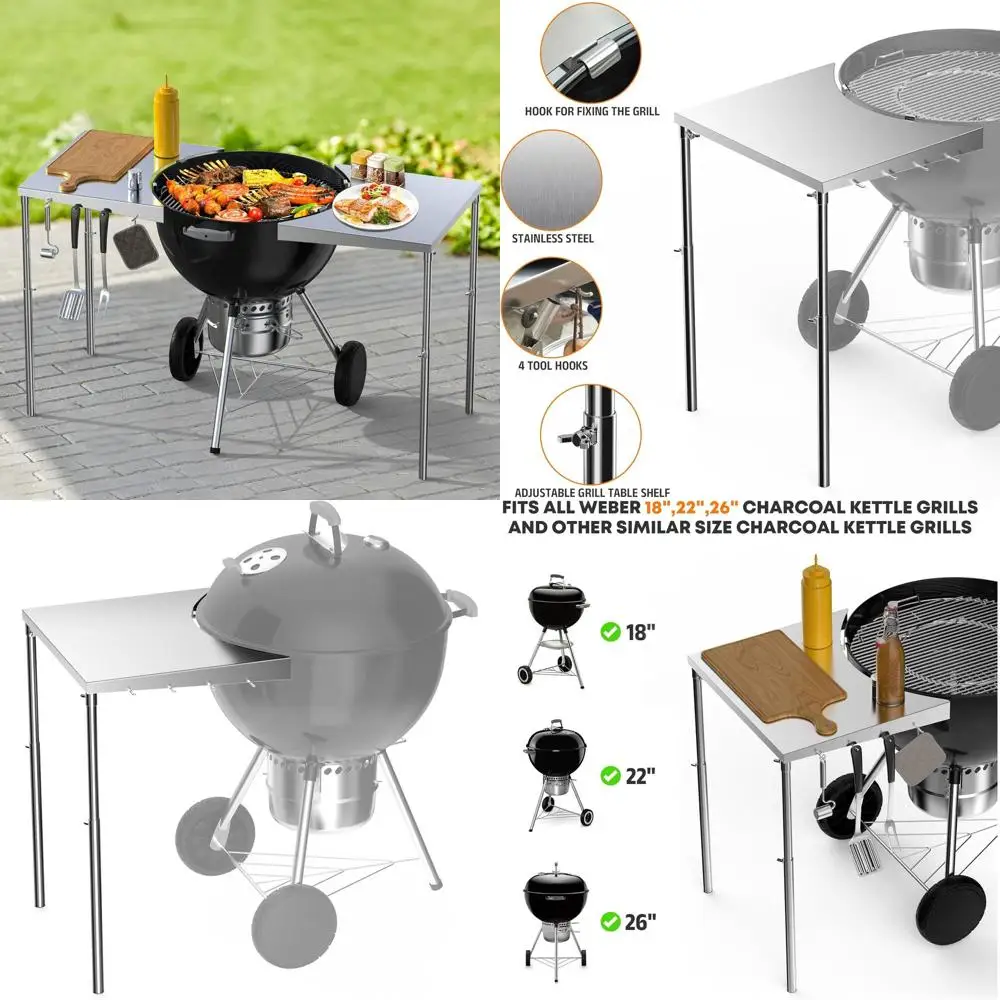 

Рабочий стол из нержавеющей стали для угольных чайников 18, 22, 26, решітки — подходят для похожих размеров, патентная подвеска