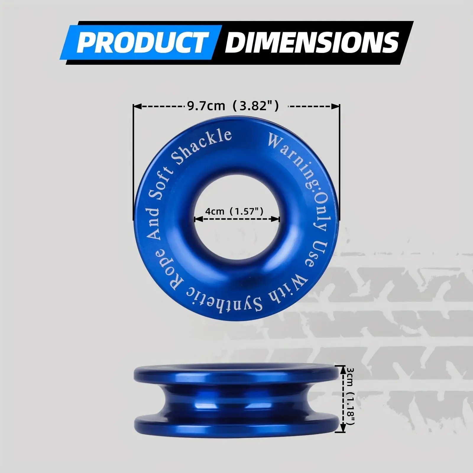 Winch Snatch Recovery Ring, 45000 Lbs Winch Snatch Block Pulley Towing Ring, for ATV UTV SUV Truck Off-Road Vehicle