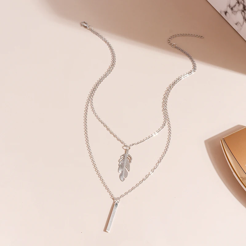 Aihua Vintage Multilayer Wasser Tropfen Mond Schloss Hamsa Hand Ketten Halsketten für Frauen Schmuck Silber Farbe Lange Anhänger Halsketten – Detail 13