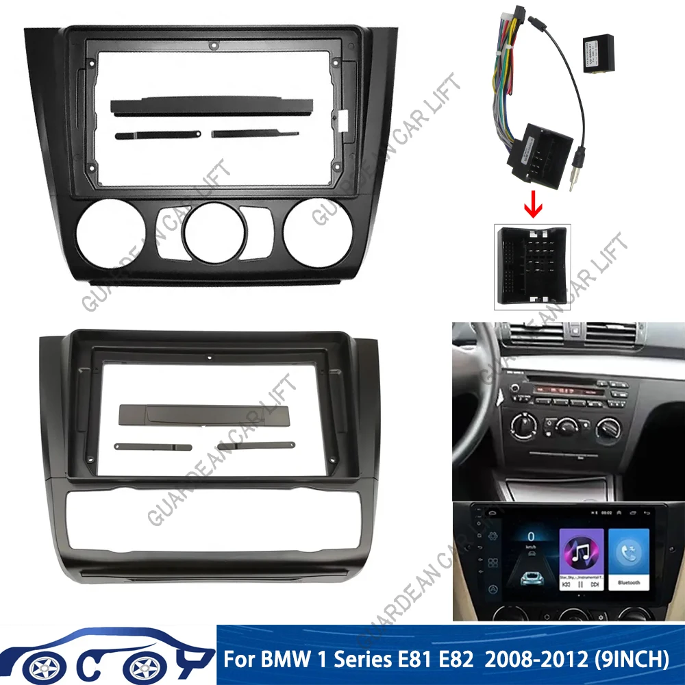 For BMW 1 Series E81 E82 E87 E88 2008-2012 Car Radio Fascias Installation Dash Frame 2 Din Panel DVD Gps Mp5 Android Player Trim
