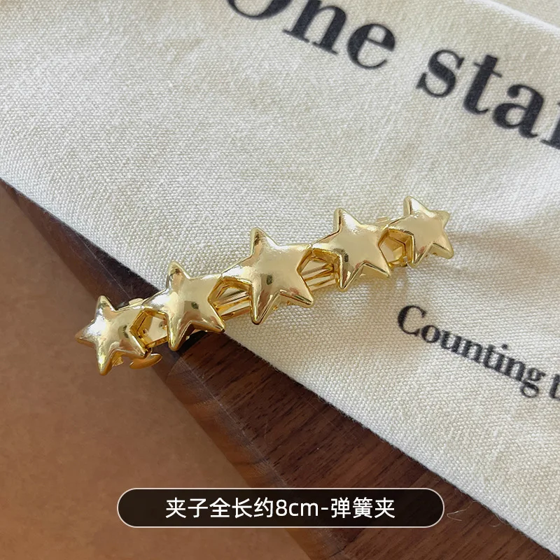 

Unique Designer-Style Spring Clip Hairpins for Women Trendy Fashionable Hair Accessories for Girls High-End Straight-Edge Clips