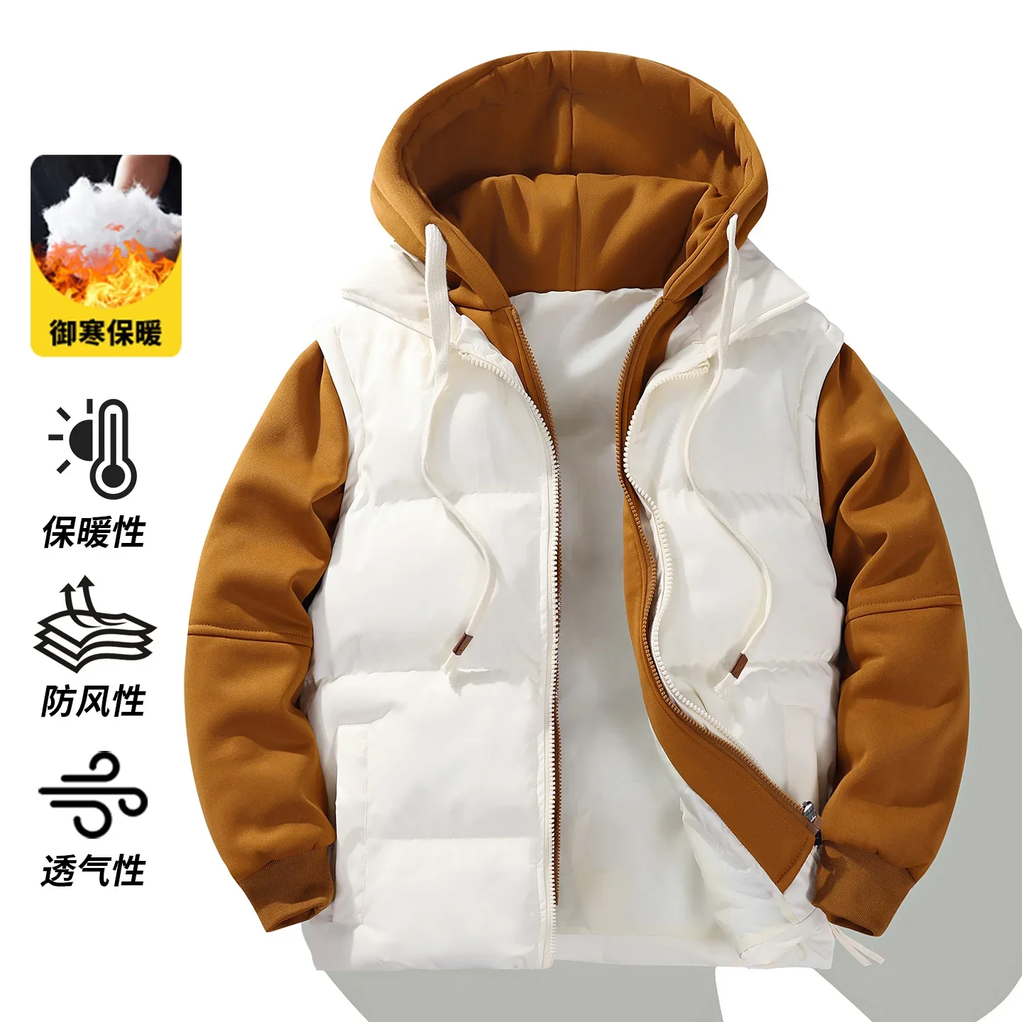 Male Outwear Casual Winter Coats Good Quality Versatile Comfort Keep Warm Coats Winter Fashion Casual Solid Hooded Parka C7