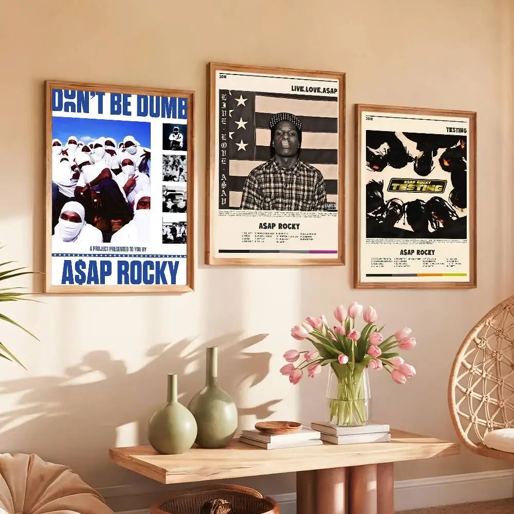 مغني الراب A-Asap R-Rocky-S لا تكون البكم المشارك لوحات ذاتية اللصق يطبع غرفة نوم المنزل غرفة المعيشة ديكور هدية عتيقة