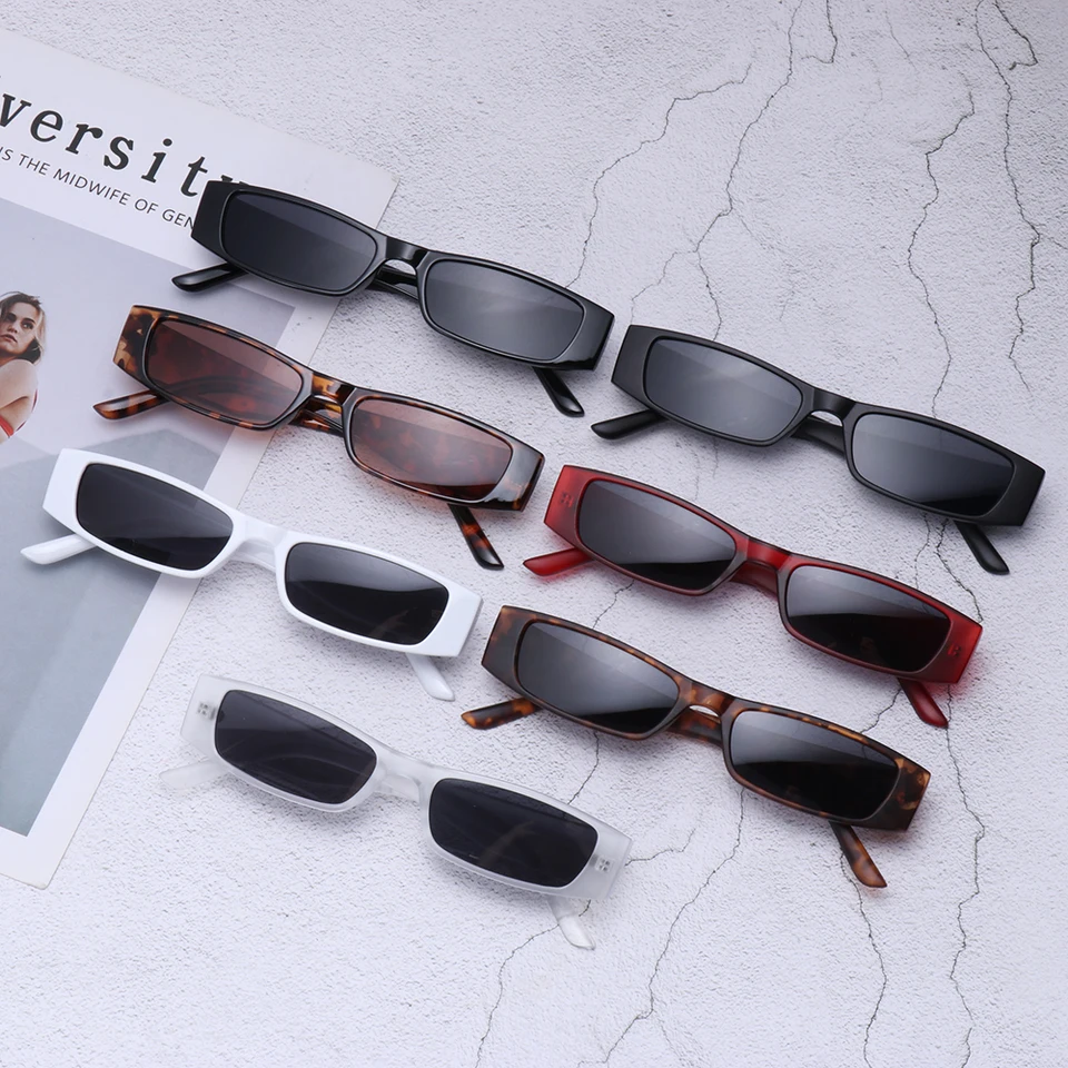 Lunette De Soleil Lunettes De Soleil Rétro Taomeng - Cadre Rectangulaire Unisexe Blanc Lunettes Et Accessoires Homme