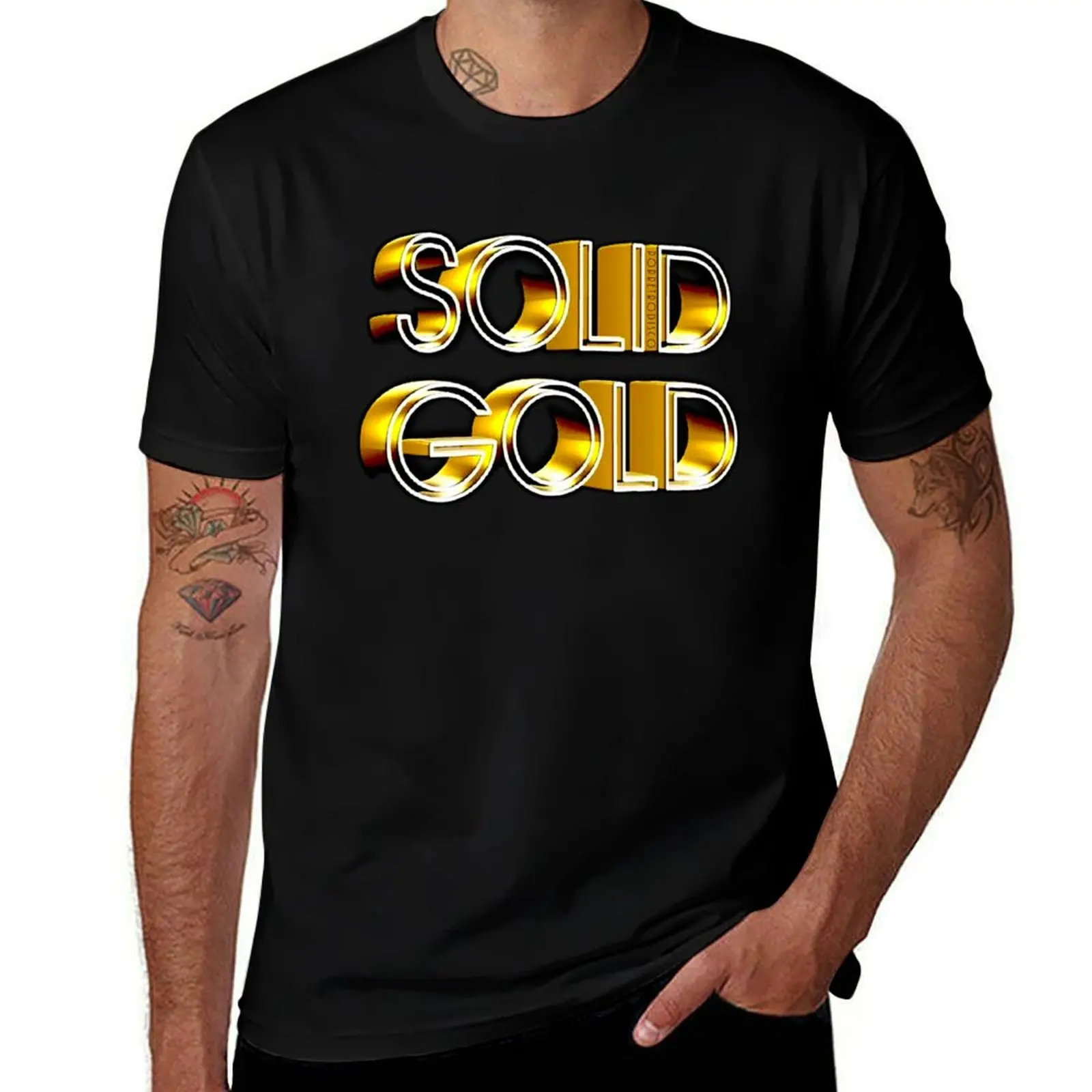 Solid Gold 1980s TV show Pop Music Designed by PopRetroDisco T-Shirt Christmas Theme Tee Top T-Shirt