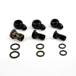 Aluminum Alloy Banjo Adaptor Bolt Fitting Male AN8 AN10 Ball Adapter M18 M221.5 360° Rotating Swivel Fitting For Oil Hose