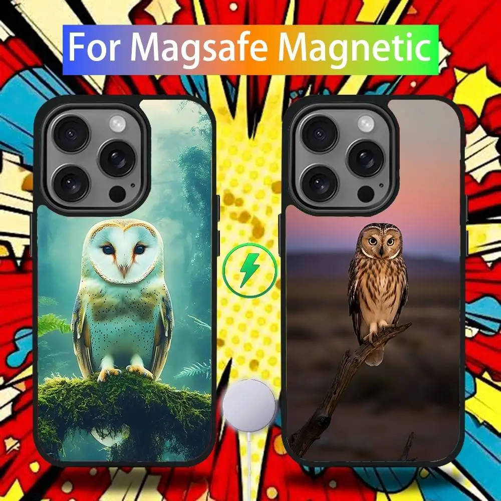 

Pet Owl Phone Case For iPhone 17,16,15,14,13,12,11,Pro,Max,Plus,Mini,SE4,E Magnetic Magsafe Wireless Charging