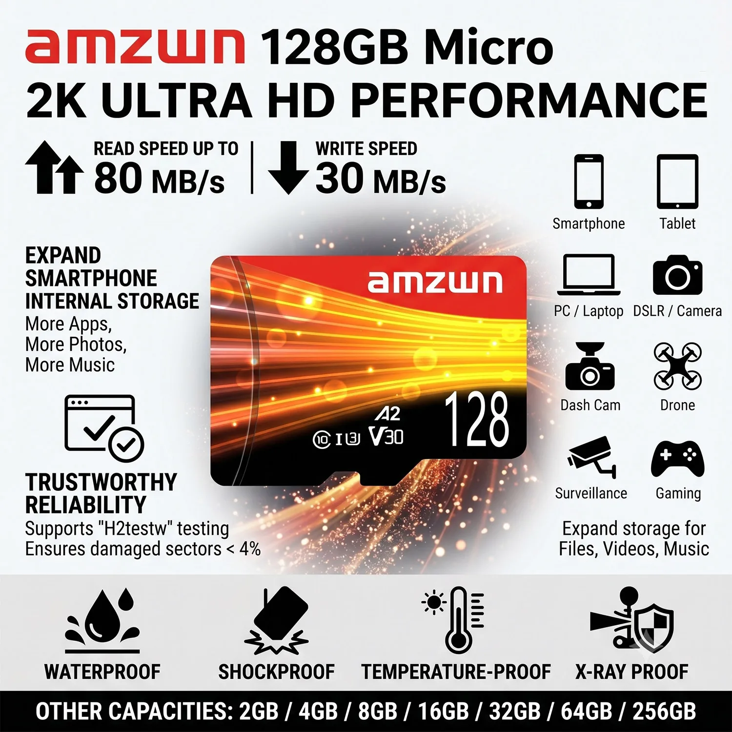 マイクロtfカードメモリ-128gb-64gb-32gb-高速フラッシュ-クラス10-sdカード-tfメモリ-フラッシュカード-電話-pc-タブレット-レコーダー用