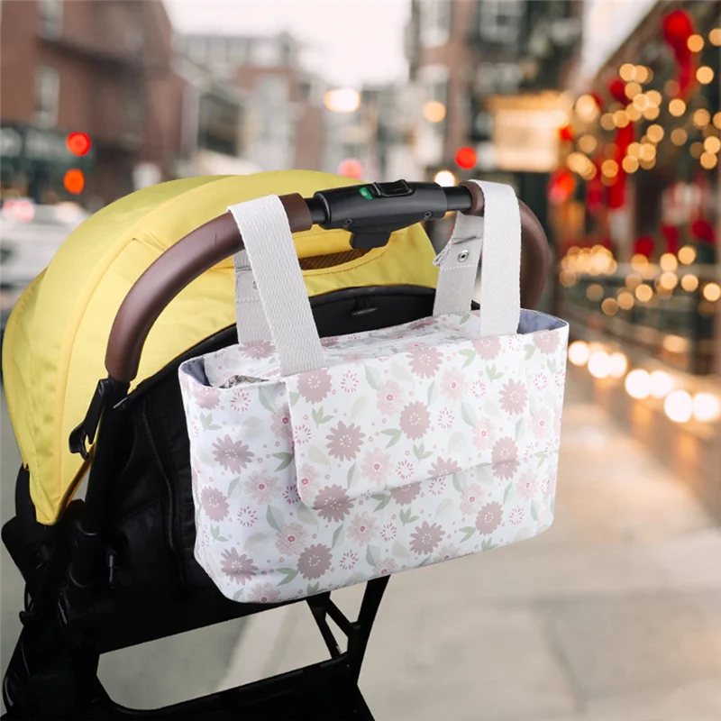 A71Z Multipurpose Baby Stroller Organizer Bag Stroller Bag Portable Stroller Accessory Olive Color