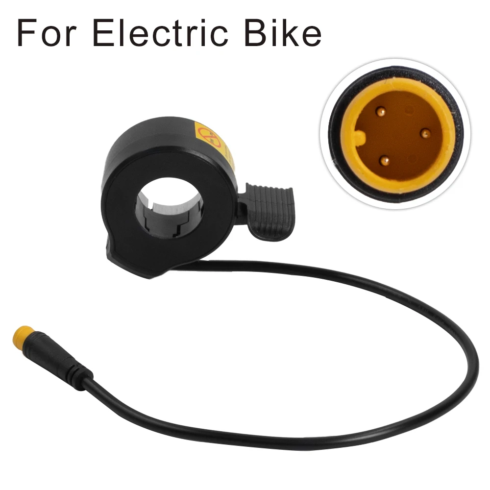 Thumb Throttle Electric Bike 130X Thumb Throttle ebike 24V 36V 48V 60V 72V 3 Pin Waterproof/WP Plug Connector Electric Scooter