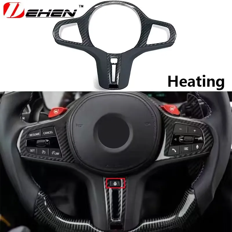 For BMW G20 G21 G22 G26 G30 G32 G42 F44 Real Carbon Fiber Car Steering Wheel Frame Cover M Performance Interior Replacment Kit