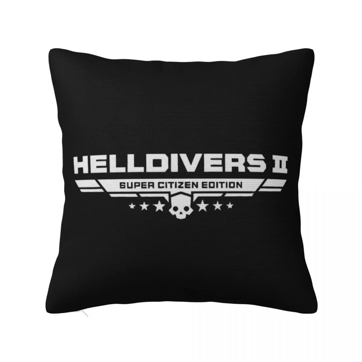 Helldivers Shooting Game Pillowcase Polyester Cushion Cover Decorations Skull Pillow Case Cover Home Zippered 40X40cm