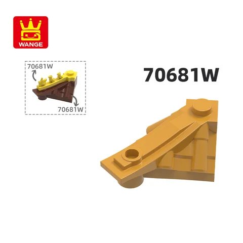 Wange 100g 72Pcs/lot 70681W 73683W Straight Angle Corner Tiles with Holes Building Blocks Accessories Compatible with Brick Toys
