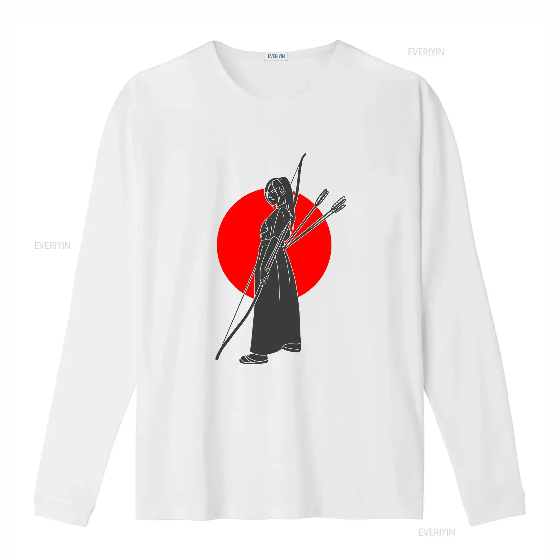 Kyudo Archery Samurai Japanese T Shirt Q141 vintage Washed Stylish homme Top For Everyday Wear Comfortable fashion Versatile