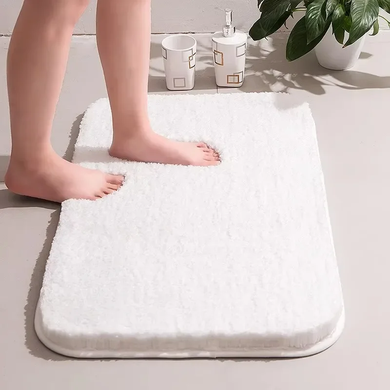 Absorbent quick-drying non-slip bathroom floor carpet cute hotel thickened fluffy baby non-slip bathroom mat