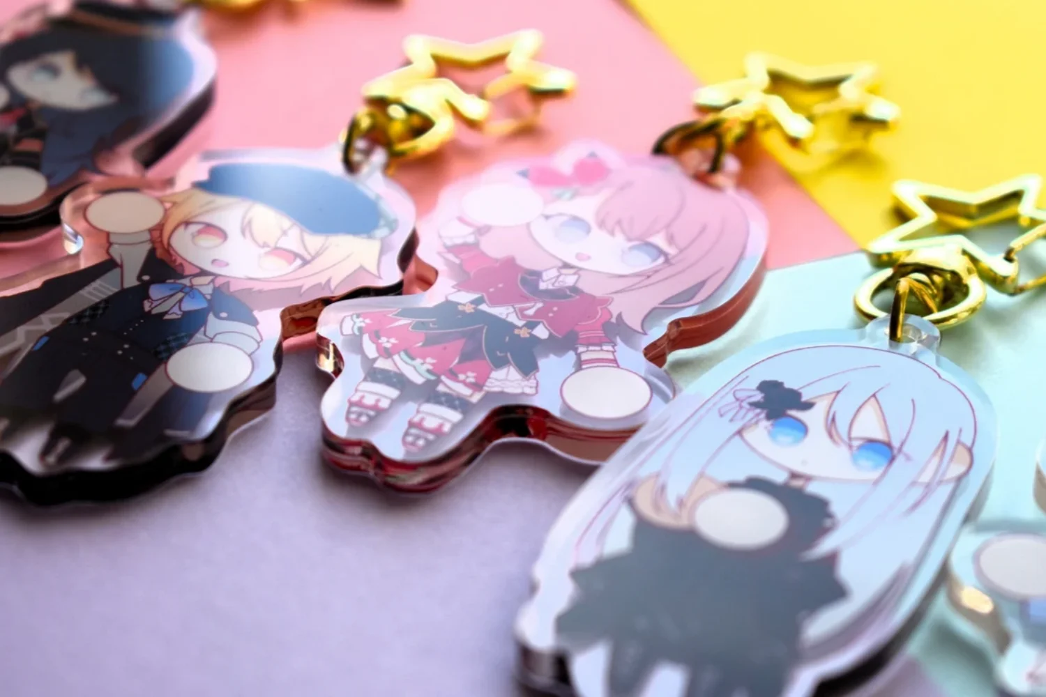 Project Sekai 2.5 Acrylic Keychain Collection Featuring Ichika Minori Kohane Tsukasa Kanade - Character Themed Keychains
